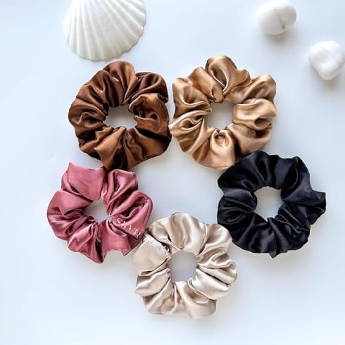 ZOZY 1 Piece Satin Hair Scrunchie – Soft Elastic Hair Tie for Women & Girls, Gentle on Hair, Everyday Accessory, Assorted Colors - Image 4